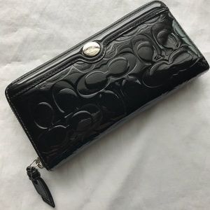 Coach Embossed Patent Leather Wallet